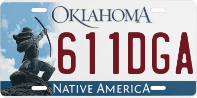 OK license plate 611DGA