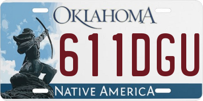 OK license plate 611DGU