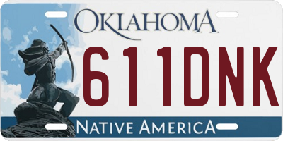 OK license plate 611DNK