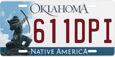 OK license plate 611DPI