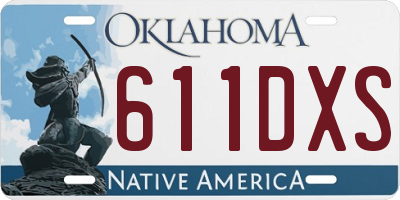 OK license plate 611DXS