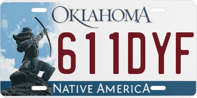 OK license plate 611DYF
