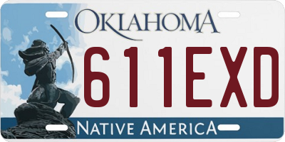 OK license plate 611EXD