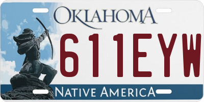 OK license plate 611EYW