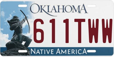 OK license plate 611TWW