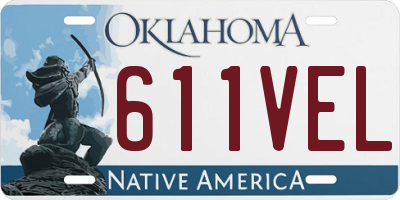 OK license plate 611VEL