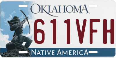 OK license plate 611VFH