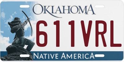 OK license plate 611VRL