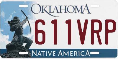 OK license plate 611VRP