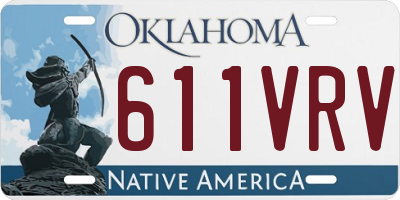 OK license plate 611VRV