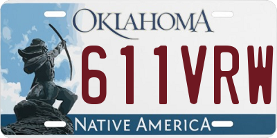 OK license plate 611VRW