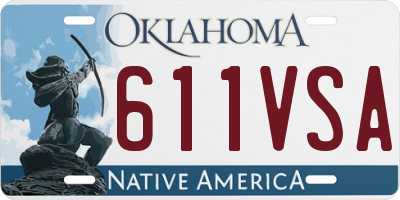 OK license plate 611VSA