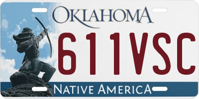 OK license plate 611VSC