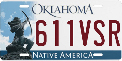 OK license plate 611VSR