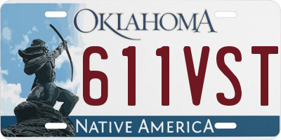 OK license plate 611VST
