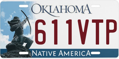 OK license plate 611VTP