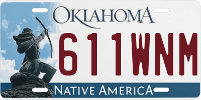 OK license plate 611WNM