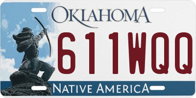 OK license plate 611WQQ