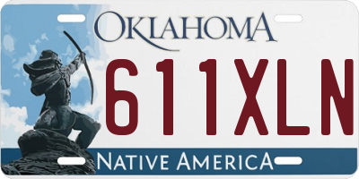 OK license plate 611XLN