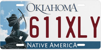 OK license plate 611XLY