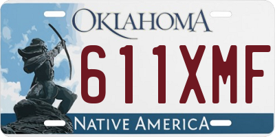 OK license plate 611XMF