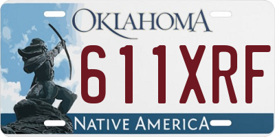 OK license plate 611XRF