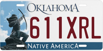 OK license plate 611XRL