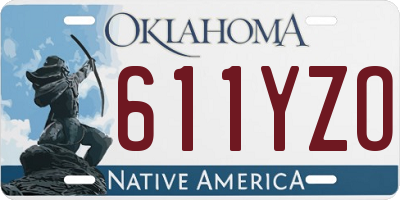 OK license plate 611YZO