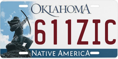 OK license plate 611ZIC