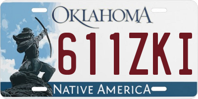 OK license plate 611ZKI