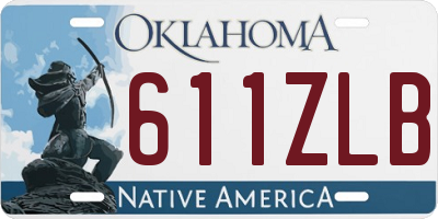 OK license plate 611ZLB