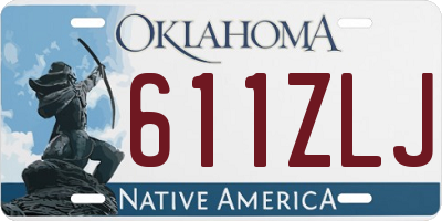 OK license plate 611ZLJ