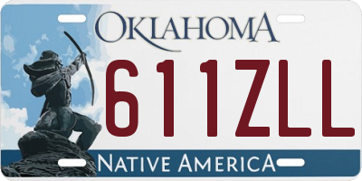 OK license plate 611ZLL