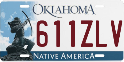 OK license plate 611ZLV