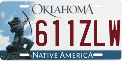 OK license plate 611ZLW