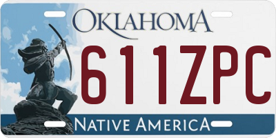 OK license plate 611ZPC