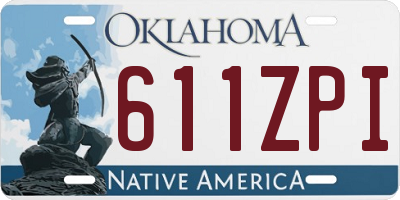 OK license plate 611ZPI