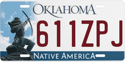 OK license plate 611ZPJ