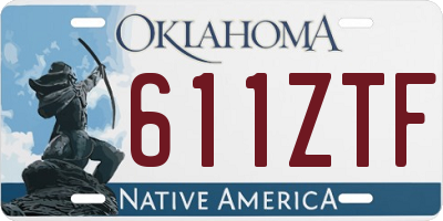 OK license plate 611ZTF