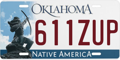 OK license plate 611ZUP