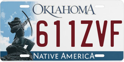 OK license plate 611ZVF