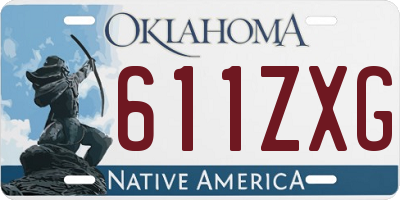 OK license plate 611ZXG