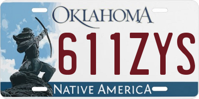 OK license plate 611ZYS