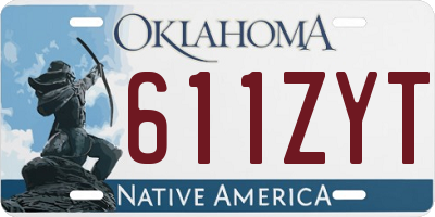 OK license plate 611ZYT