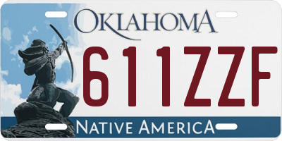 OK license plate 611ZZF