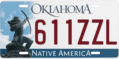 OK license plate 611ZZL