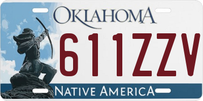 OK license plate 611ZZV