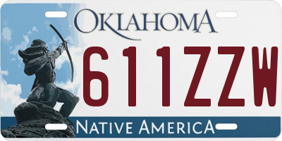 OK license plate 611ZZW