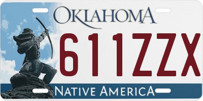 OK license plate 611ZZX