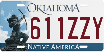 OK license plate 611ZZY